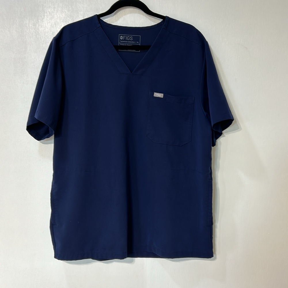 FIGS UNISEX TECHNICAL COLLECTION  SCRUB SHORT SLEEVE NAVY Sz XL
